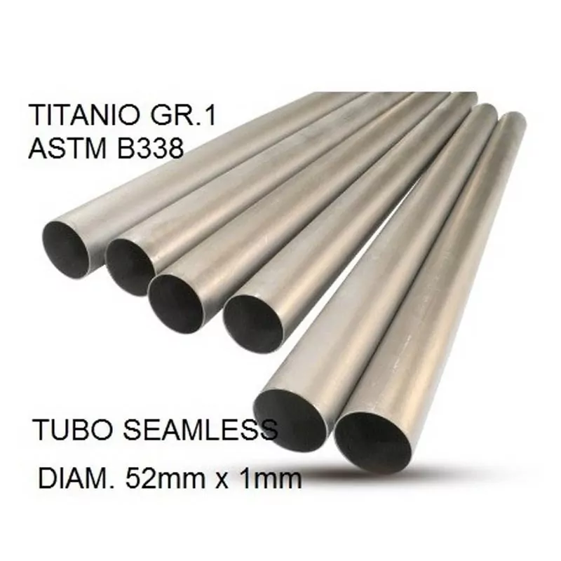 Cafè Racer Tubo Titanio Seamless D. 52mm X 1mm L.1000mm Titanio Seamless Gr.1 Tube Aisi Tig L.100cm D.52mm x 1mm  Tubo Titanio