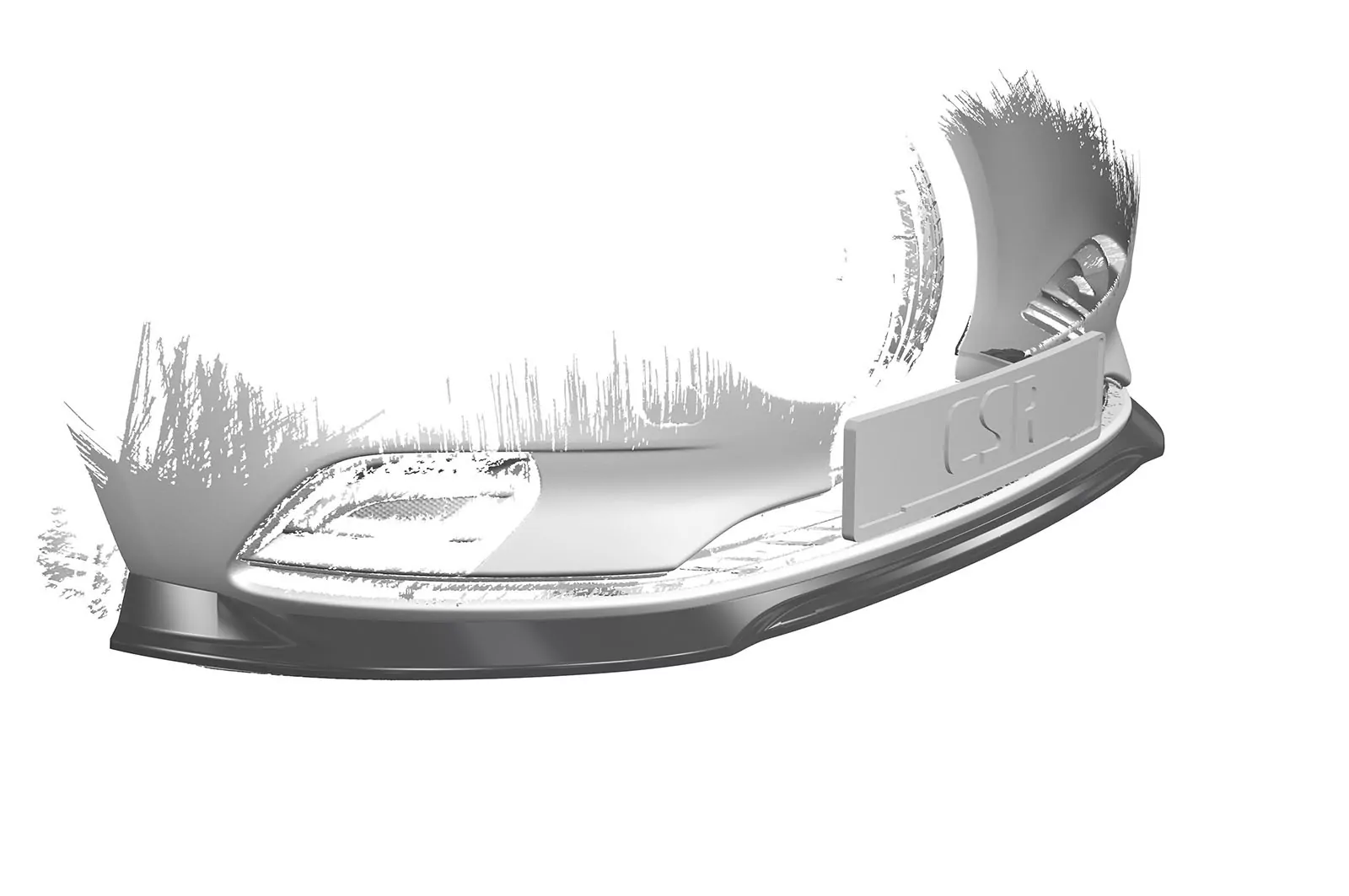 Cup-Spoilerlippe mit ABE für Opel Corsa E CSL516 Schwarz Strukturiert