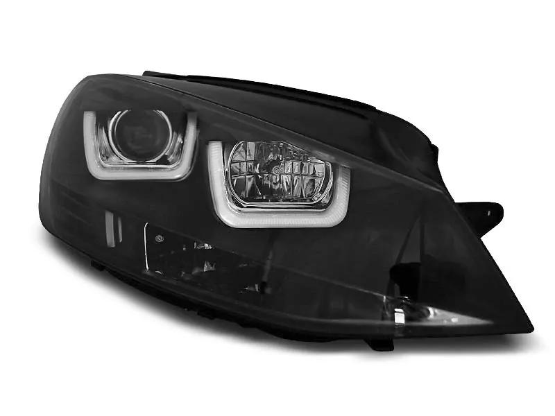 HEADLIGHTS U-LED LIGHT BLACK fits VW GOLF 7 11.12-17