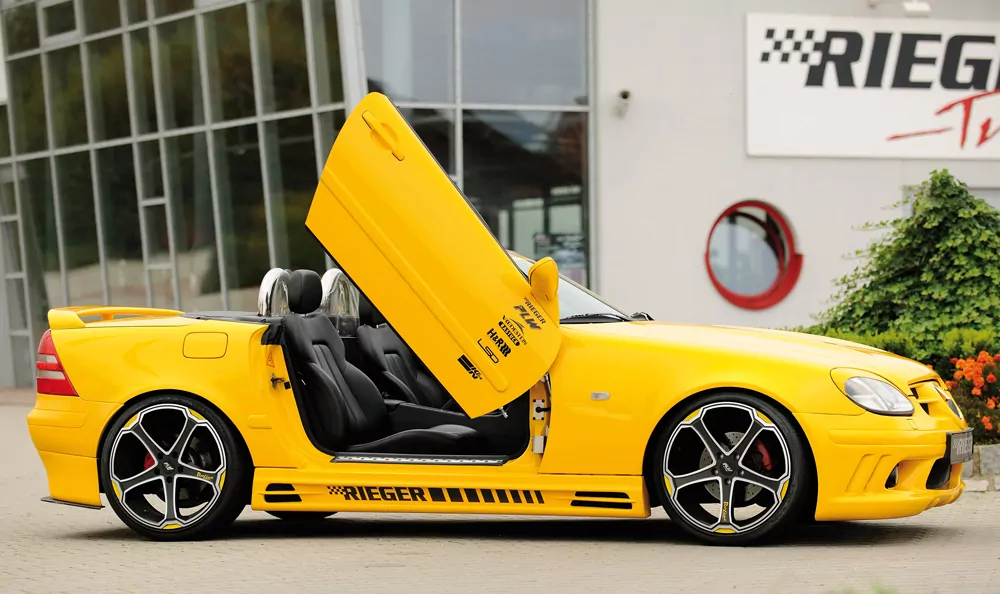 Rieger Seitenschweller für Mercedes SLK (R170) -  01.01- carbon optik