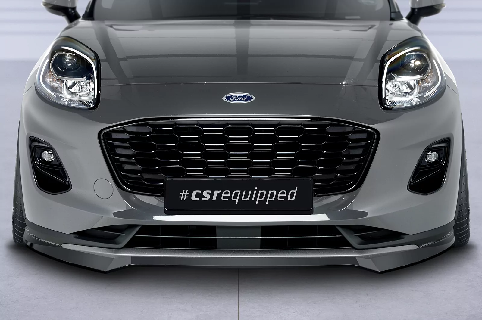 Cup-Spoilerlippe mit ABE für Ford Puma Titanium CSL651 Schwarz Strukturiert