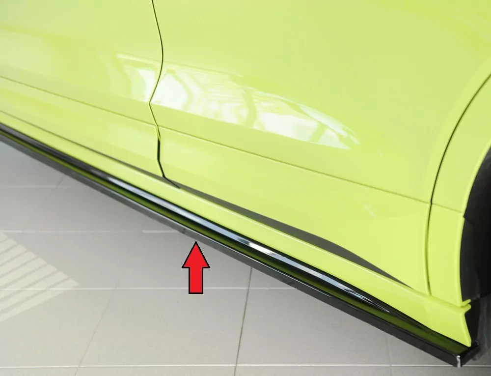 Rieger Seitenschweller links ansatz glanz schwarz für Skoda Enyaq iV RS (NY) SUV (5AZ) 07.21-