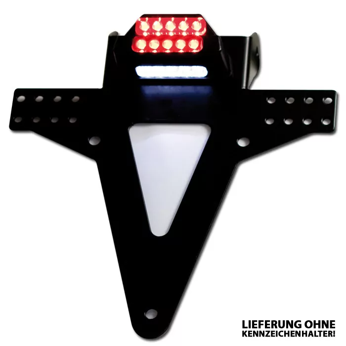 LED-Rücklicht "Double" | schwarz | mit KZB  E-geprüft | B 62mm H 31mm T 30mm | getönt