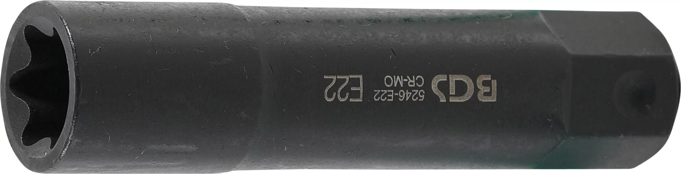 Steckschlüssel-Einsatz E-Profil, extra lang | Antrieb Außensechskant 22 mm | SW E22