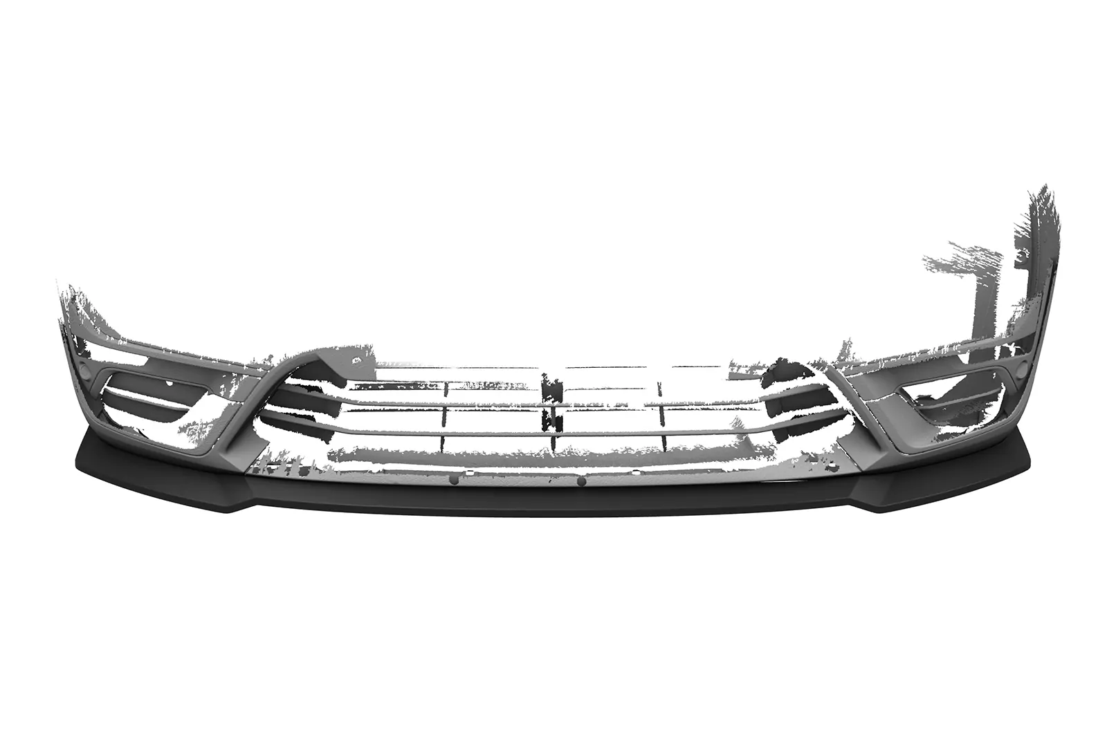 Cup-Spoilerlippe mit ABE für BMW X1 (F48) CSL662 Schwarz Strukturiert