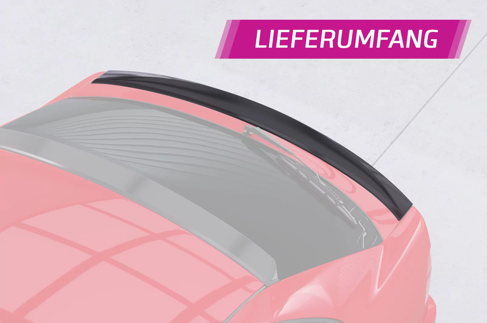 Heckflügel mit ABE für BMW 3er E36 Compact HF090 Schwarz Strukturiert