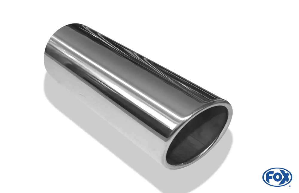 Anschweißendrohr Typ 16  Ø 100 mm / Länge: 300 mm  - rund / eingerollt / 15° abgeschrägt / ohne Absorber