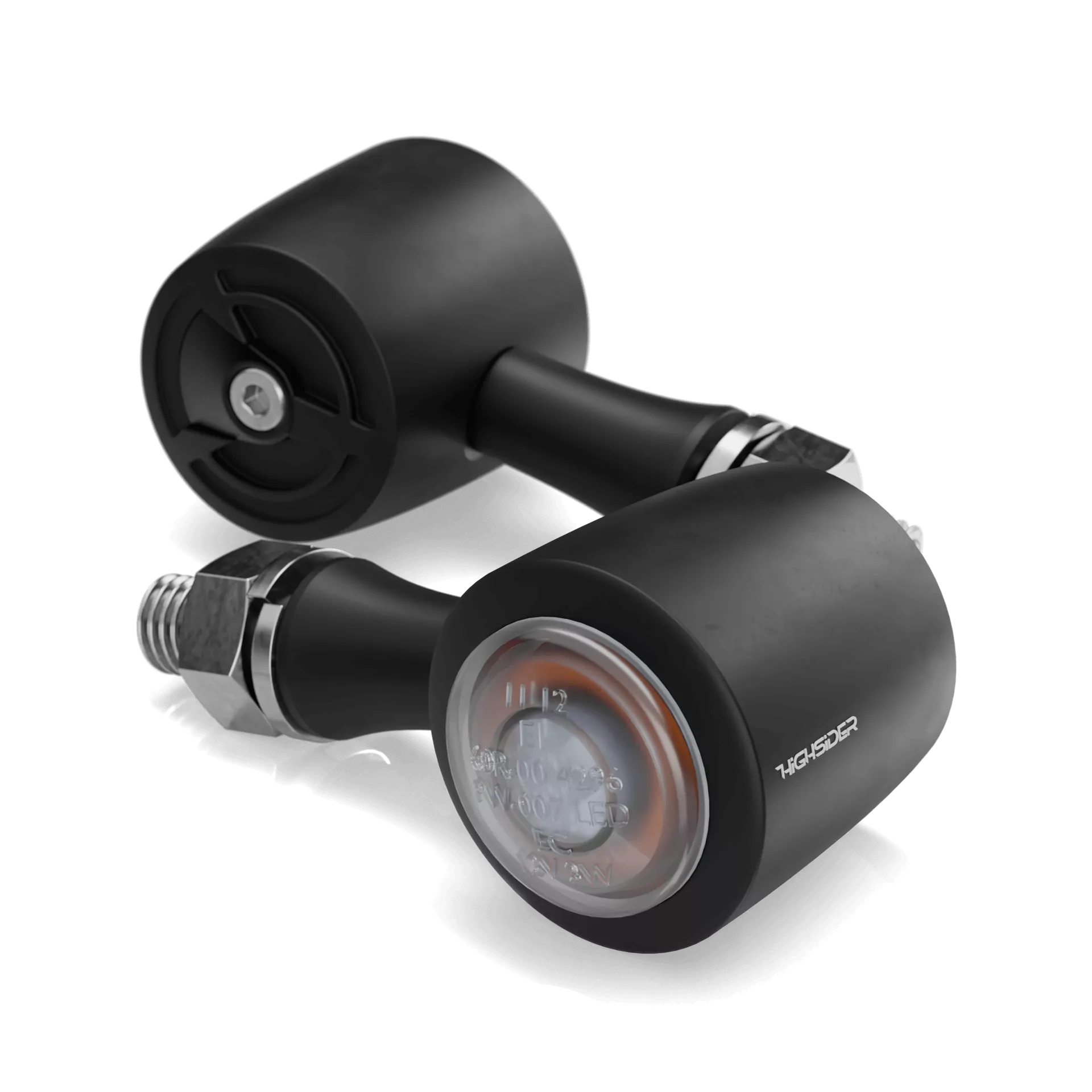 HIGHSIDER pro Enterprise LED Rück-, Bremslicht, Blinker Schwarz/Getönt 3in1, CNC, E-Geprüft (Paar)