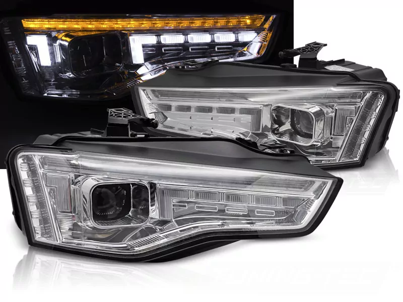 Led Headlights Led Chrome Seq Fits Audi A5 11-16