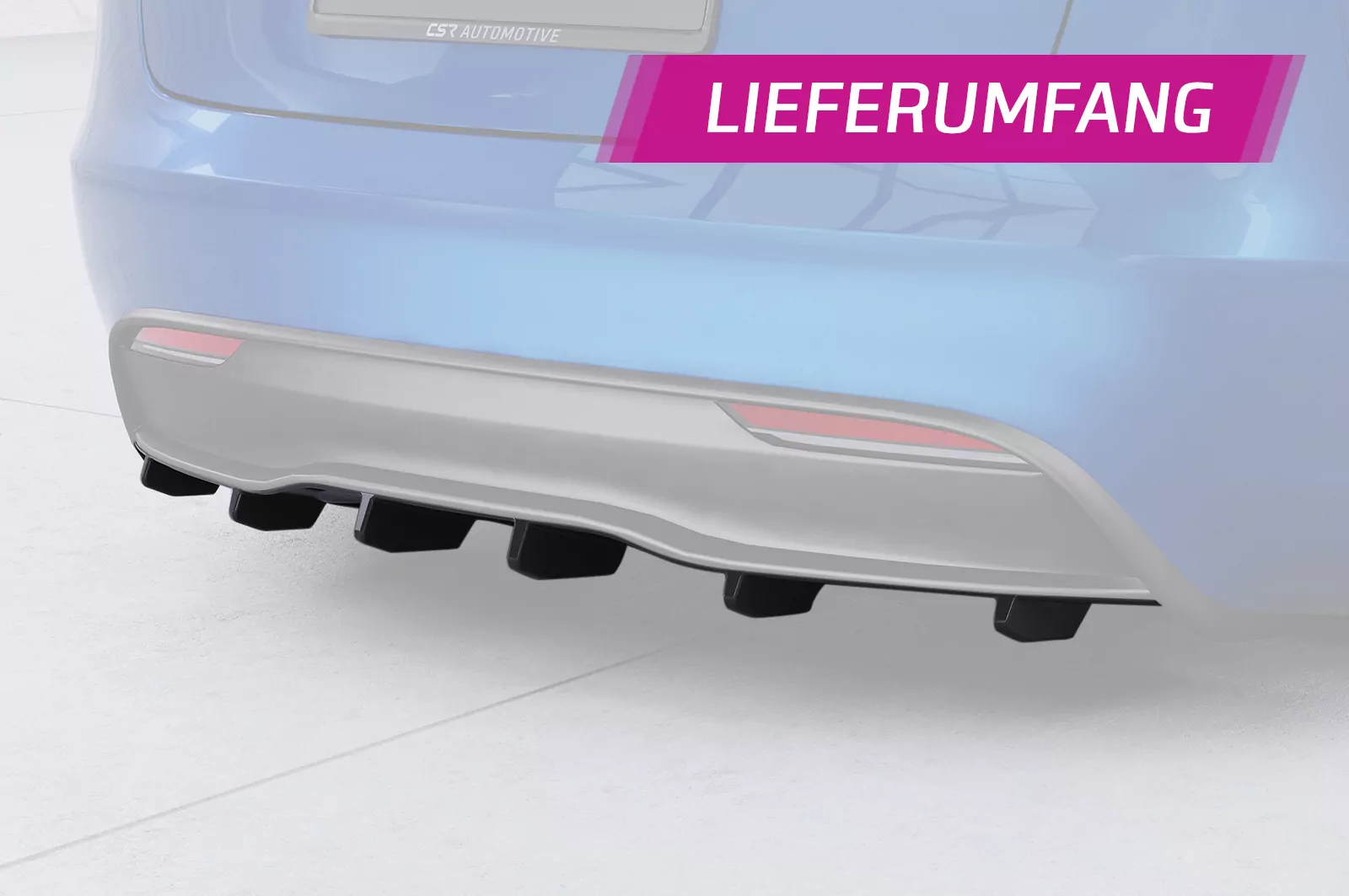 Heckansatz für Tesla Model 3 HA496 Schwarz Strukturiert