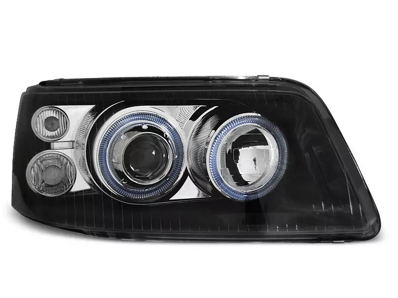 HEADLIGHTS ANGEL EYES BLACK fits VW T5 04.03-08.09