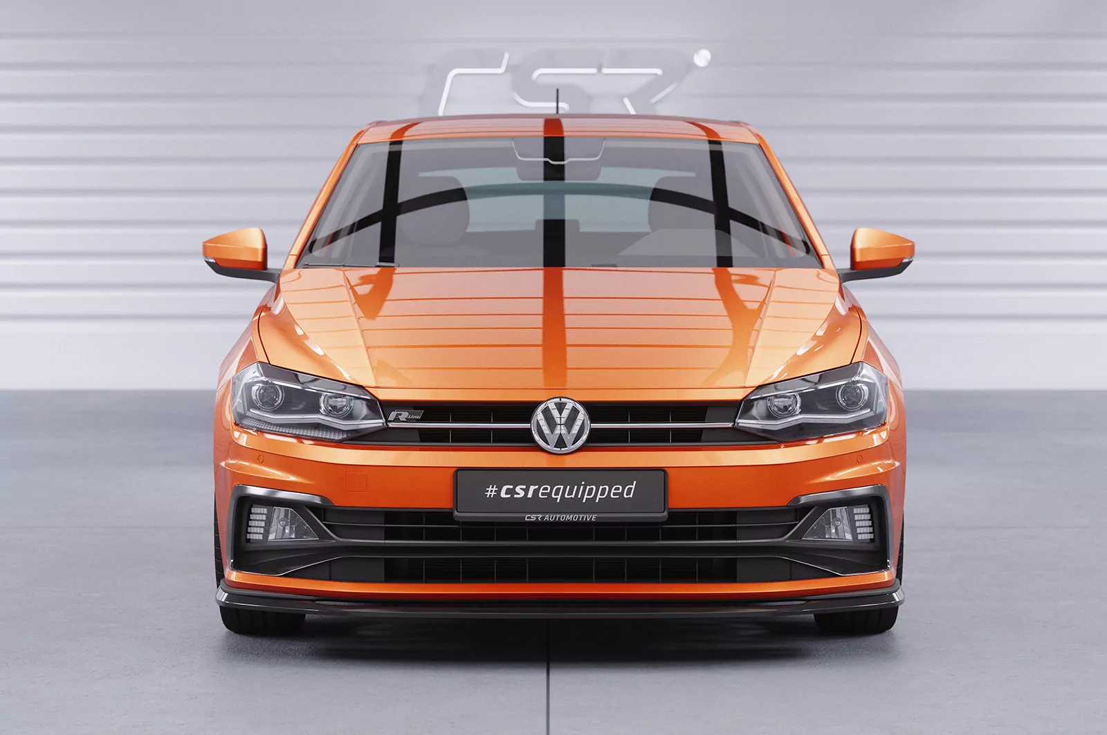 Cup-Spoilerlippe mit ABE für VW Polo VI 2G (Typ AW) GTI / R-Line CSL425 Strukturiert (schwarz matt)