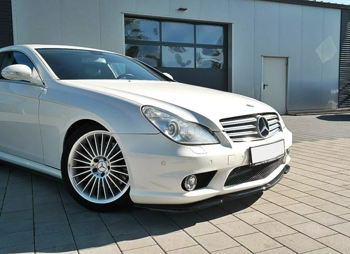 Front Ansatz Passend Für V.1 Passend Für Mercedes CLS C219 55AMG Schwarz Hochglanz Schwarz Hochglanz