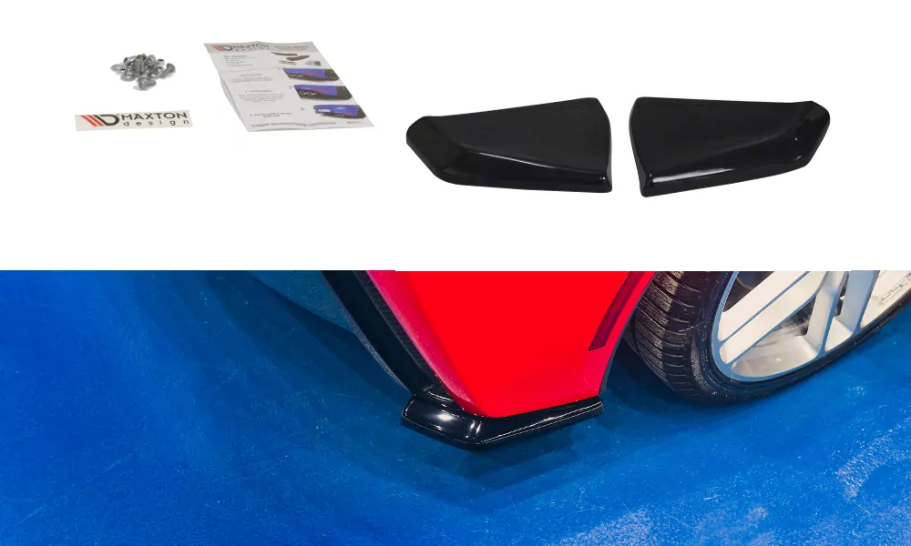Heck Ansatz Flaps Diffusor Passend Für Diffusor V.1 Passend Für CHEVROLET CORVETTE C7  Schwarz Hochglanz Schwarz Hochglanz