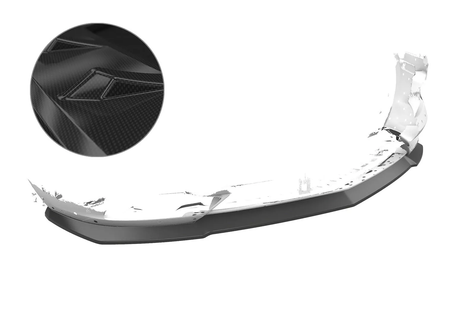 Cup-Spoilerlippe mit ABE für Mercedes Benz SLS AMG (197) CSL462-C Carbon Look Hochglanz