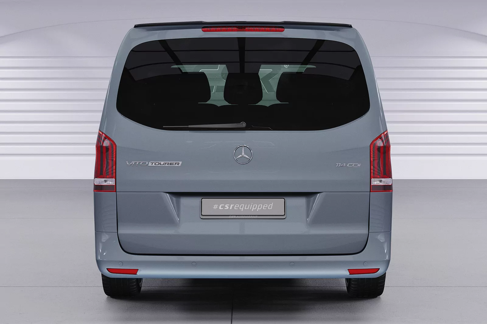 Heckflügel mit ABE für Mercedes Benz Vito 447 Tourer HF774 Strukturiert (schwarz matt)