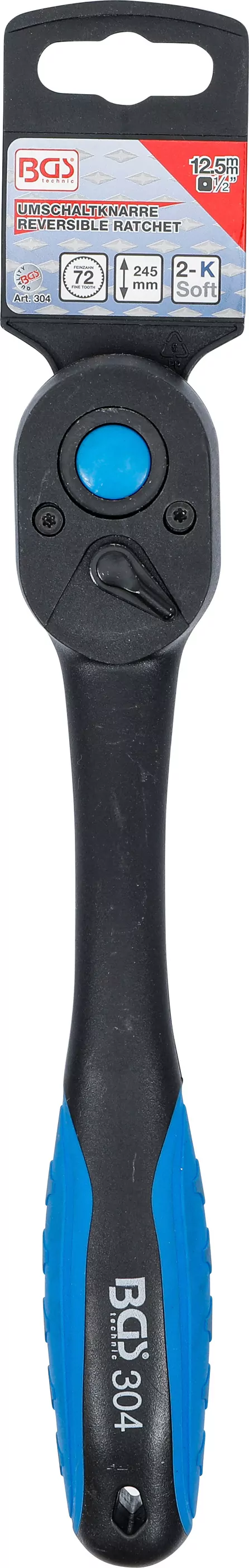 Umschaltknarre, kunststoff-ummantelt | Abtrieb Außenvierkant 12,5 mm (1/2")