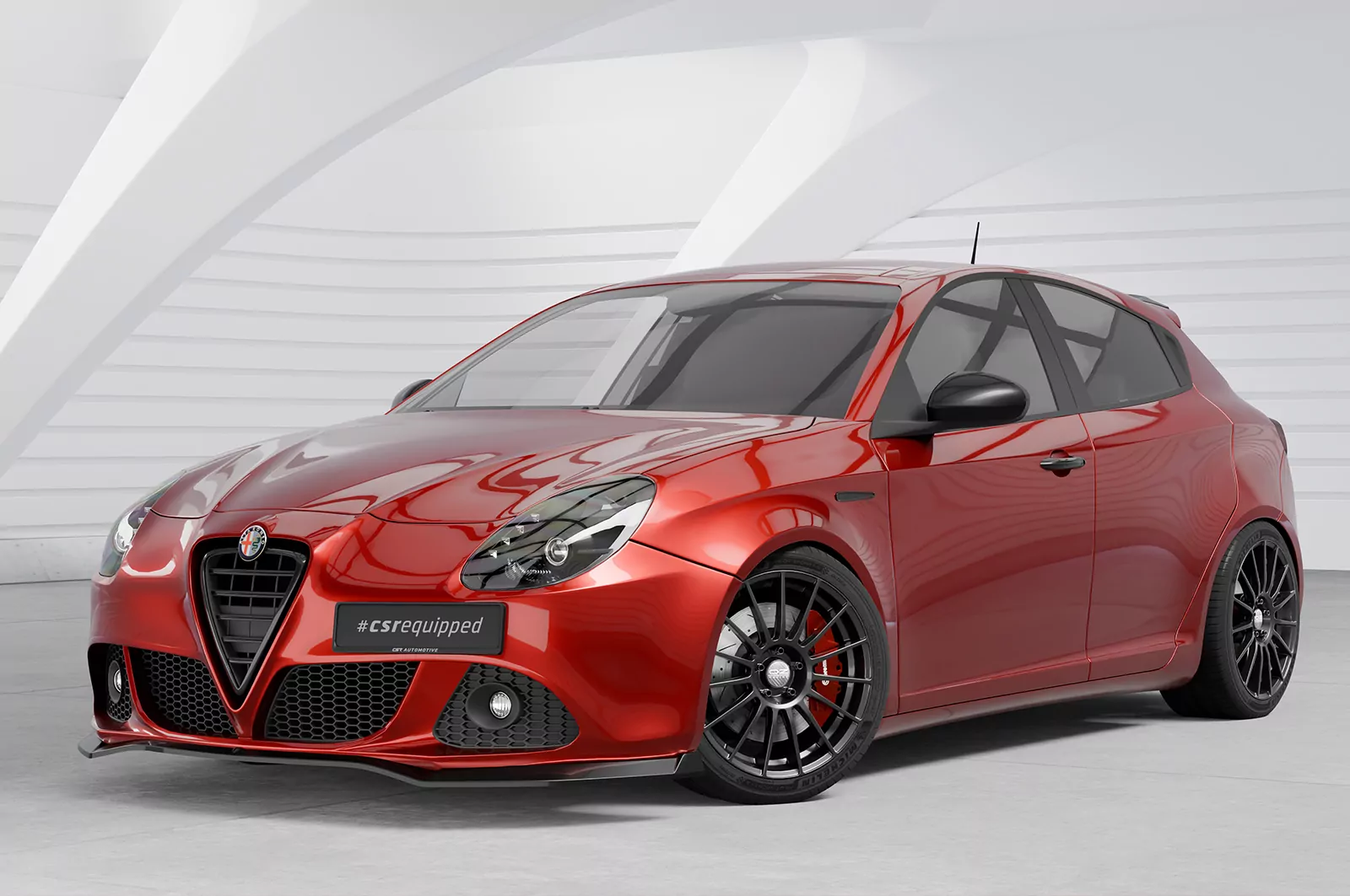 Cup-Spoilerlippe mit ABE für Alfa Romeo Giulietta (Typ 940) CSL834 Schwarz Strukturiert