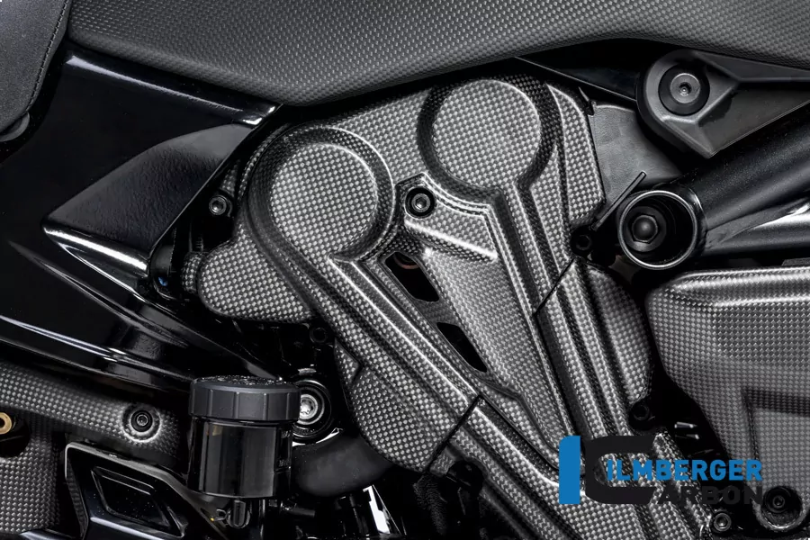 Ilmberger Carbon Zahnriemenabdeckung vertikaler Zylinder matt Ducati Diavel 1260  2019-
