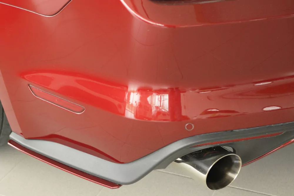 Rieger Heckschürzenansatz seitlich links für Ford Mustang 6 (LAE) | Coupé 11.14-07.17 (bis Facelift) für orig. GT-Heckschürze      in Vorbereitung !