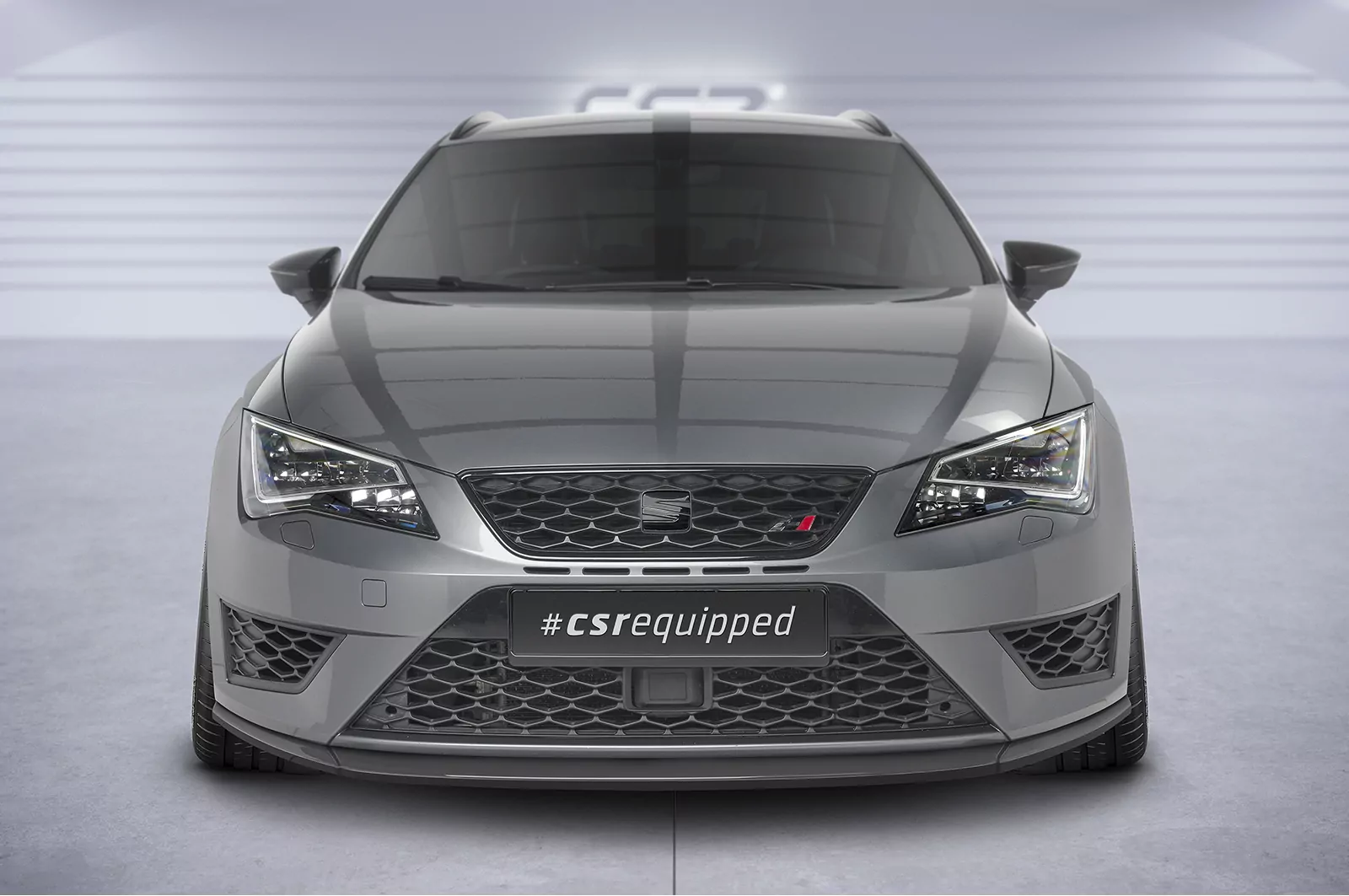 Cup-Spoilerlippe mit ABE für Seat Leon III 5F Cupra/FR CSL391 Strukturiert (schwarz matt)