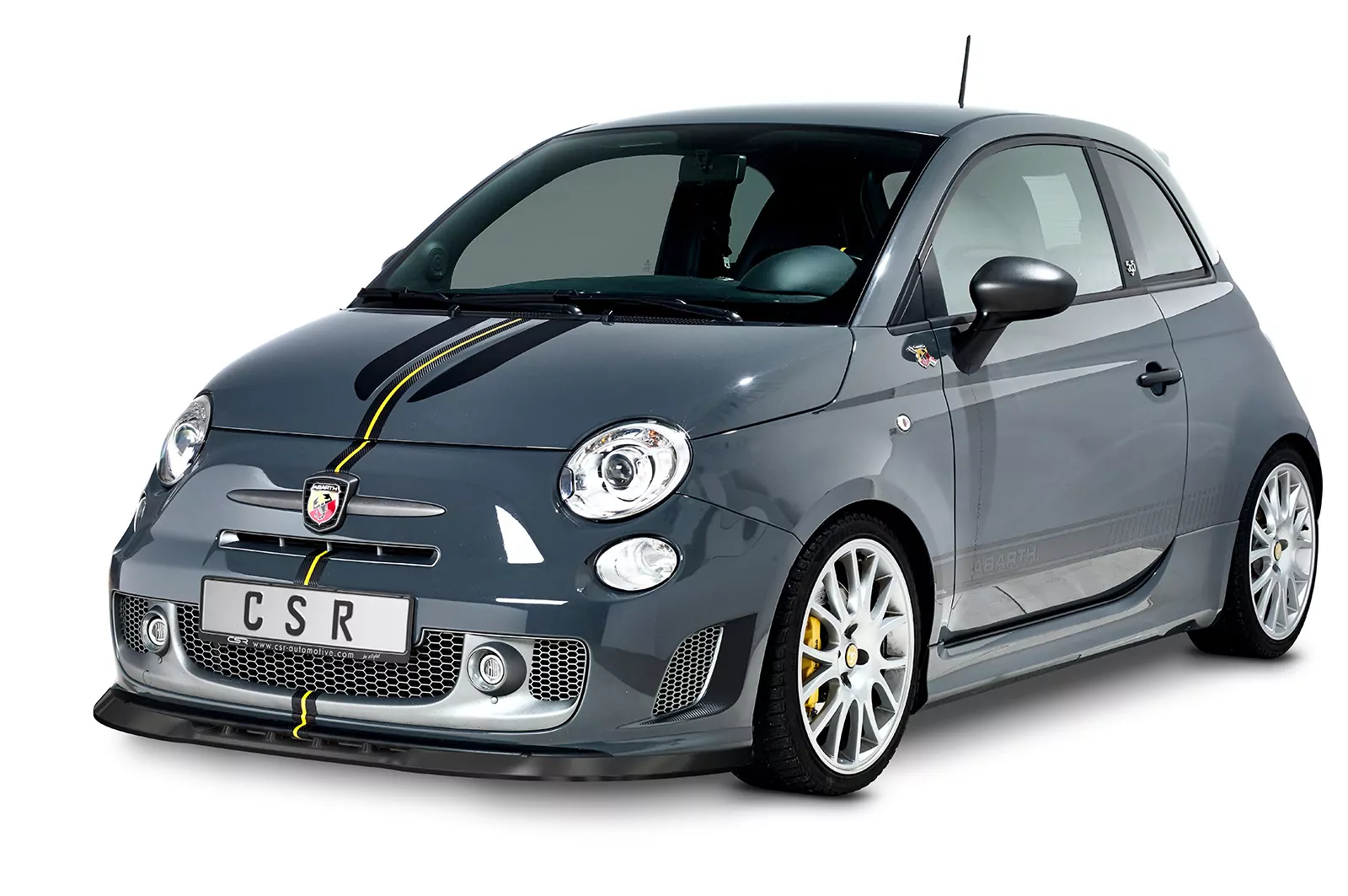 Cup-Spoilerlippe mit ABE für Fiat 500 Abarth 595 CSL490-M Carbon Look (matt)