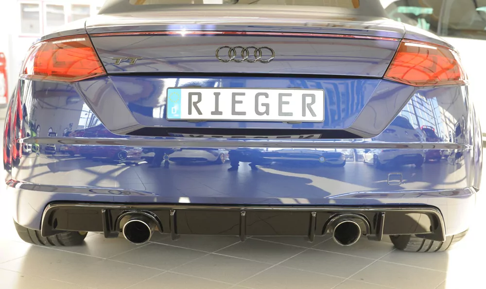 Rieger Heckeinsatz für Audi TT (8J-FV/8S) - Roadster 09.18- (ab Facelift) schwarz glanz