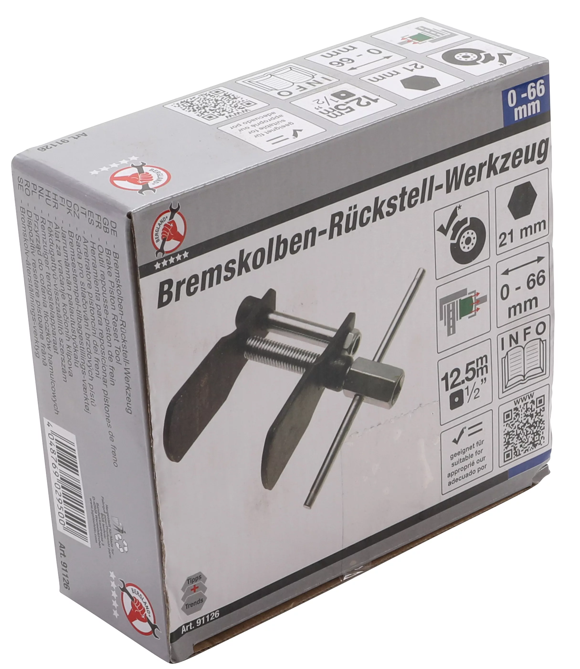 Bremskolben-Rückstell-Werkzeug | universal | 0 - 66 mm