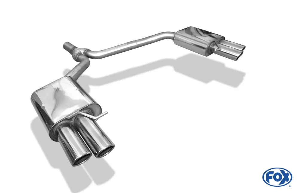 Audi A5 8T Coupe + S-Line  Endschalldämpfer rechts/links zweiflutig inkl. Y-Adapterrohr Ø65mm innen - 2x88x74 Typ 32 rechts/links