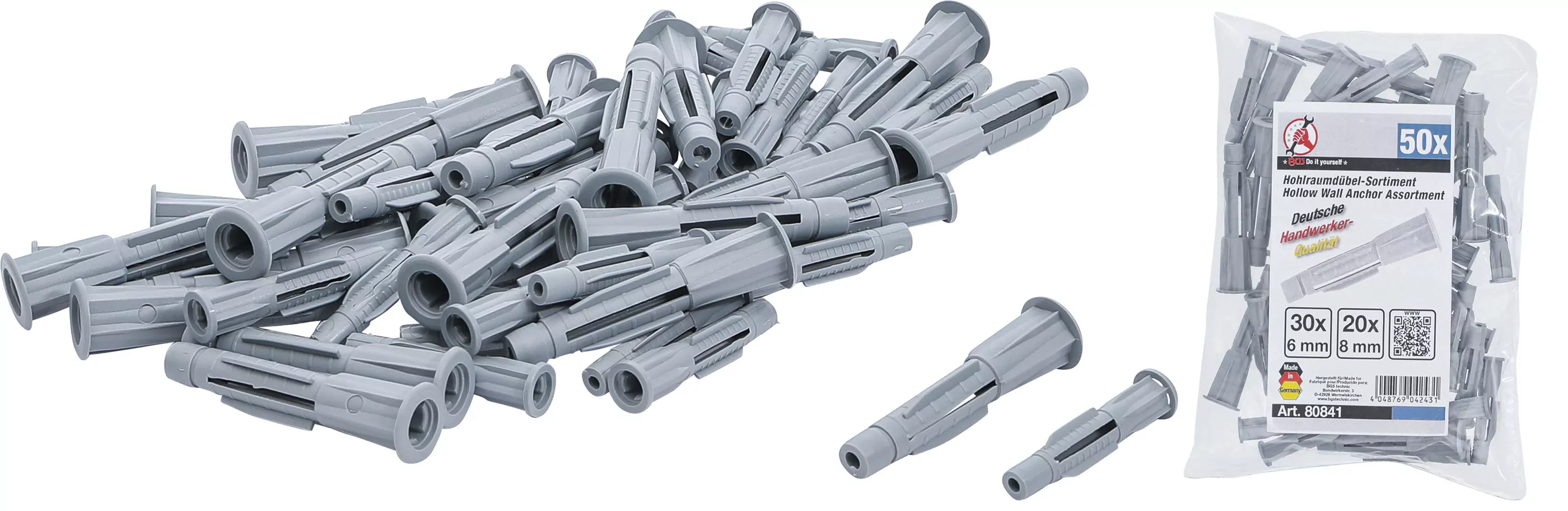 Hohlraumdübel-Sortiment | 50-tlg.
