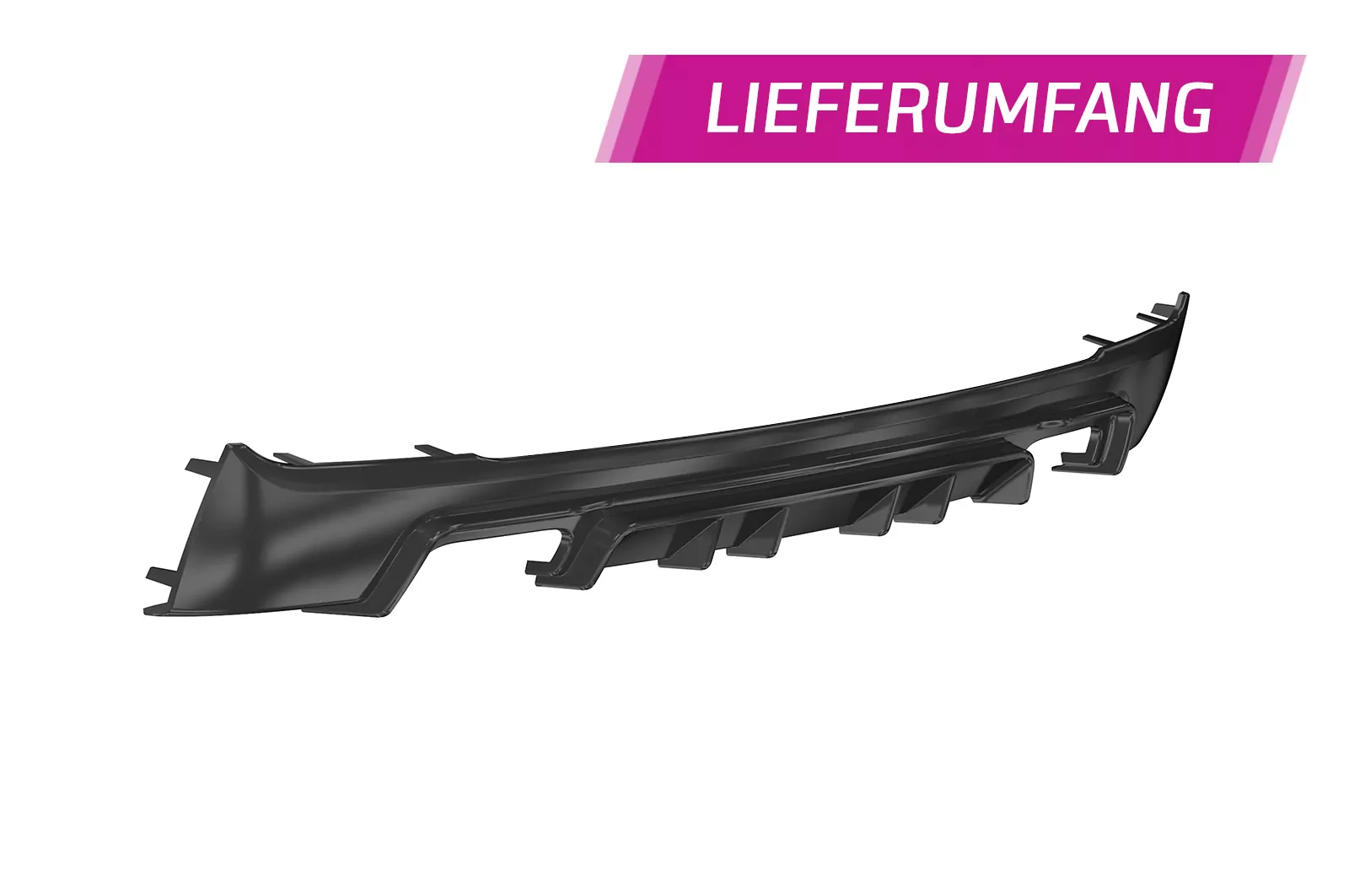 Heckansatz für BMW 2er F22 / F23 M-Paket HA306 Schwarz Strukturiert