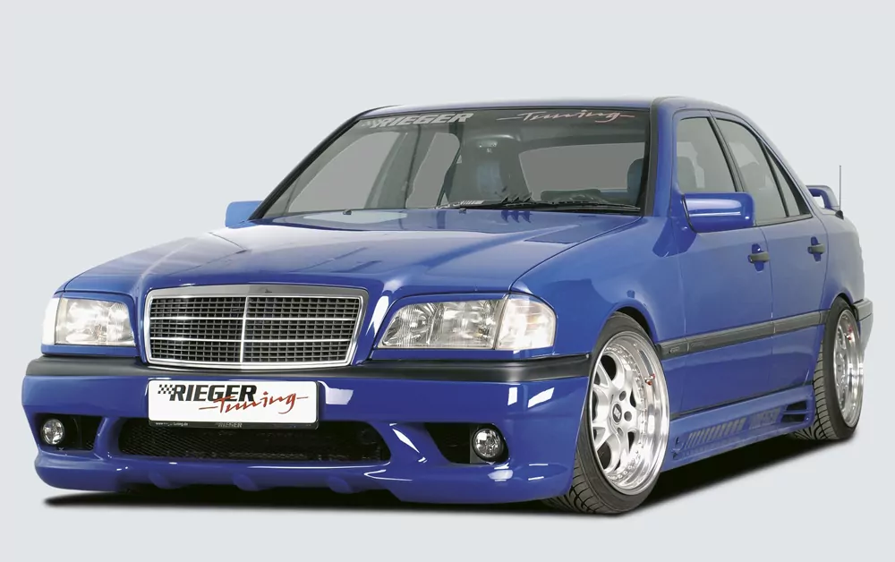 Rieger Spoilerstoßstange für Mercedes C-Klasse (W202) - Lim.  inkl. ABS-Träger carbon optik