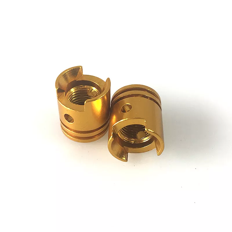 Ventilkappen Set Kolbenform Alu Farbe gold