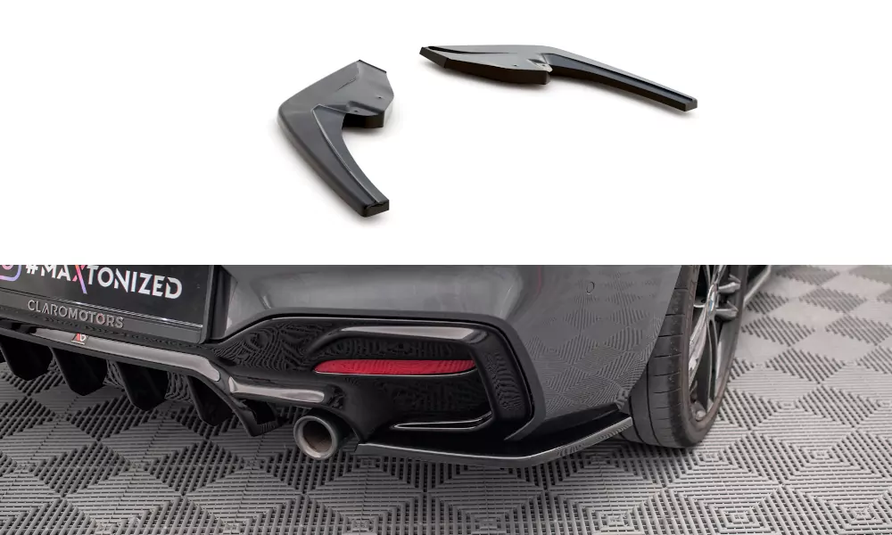 Heck Ansatz Flaps Diffusor Passend Für Diffusor Passend Für BMW 1er F20 FL M-power Schwarz Hochglanz Schwarz Hochglanz