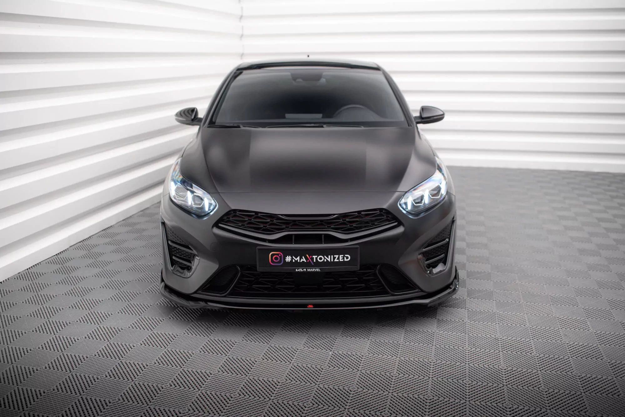Front Ansatz V.1 Für Kia Proceed GT Mk3 Facelift / Ceed GT / GT - Line Mk1 Facelift  Schwarz Hochglanz