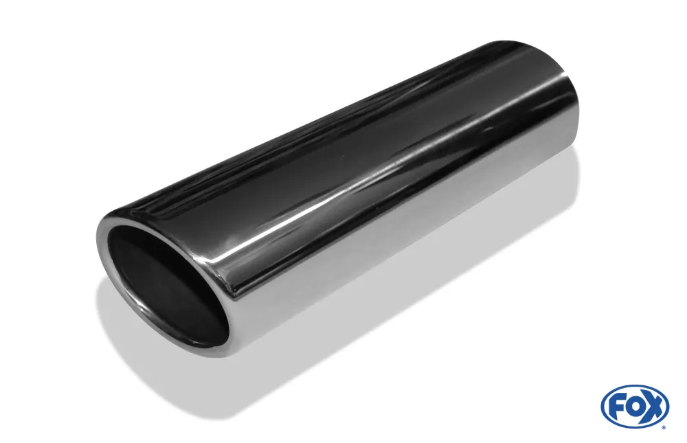 Anschweißendrohr Typ 32  88x74 mm / Länge: 300 mm  - oval / eingerollt / 16° abgeschrägt / ohne Absorber