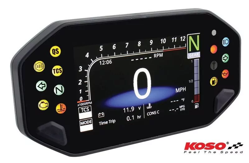 KOSO RX-4 Unlimited Multifunction TFT Meter - Universal Version