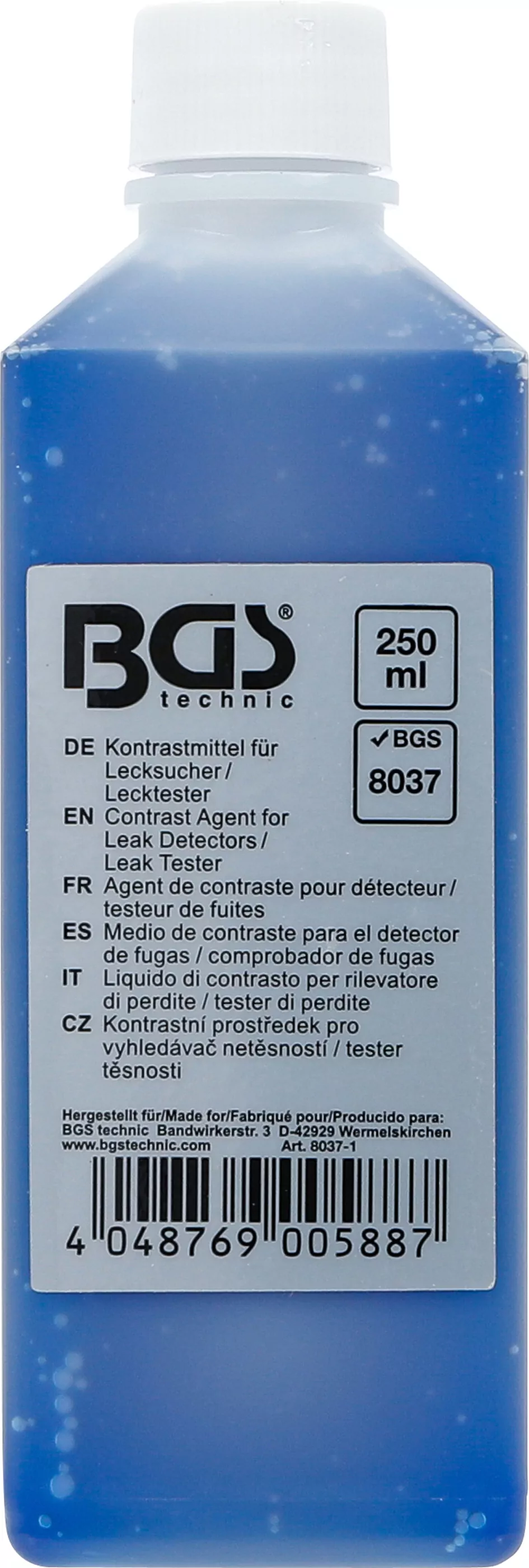 Kontrastmittel für Lecksucher / Lecktester | 250 ml | für Art. 8037