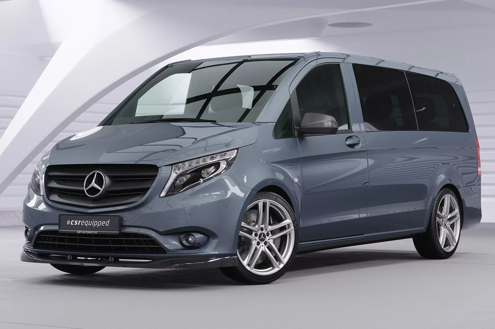 Cup-Spoilerlippe mit ABE für Mercedes Benz Vito 447 CSL439 Strukturiert (schwarz matt)