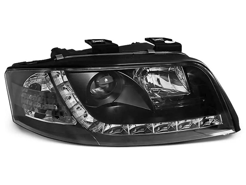 HEADLIGHTS DAYLIGHT BLACK fits AUDI A6  06.01-05.04
