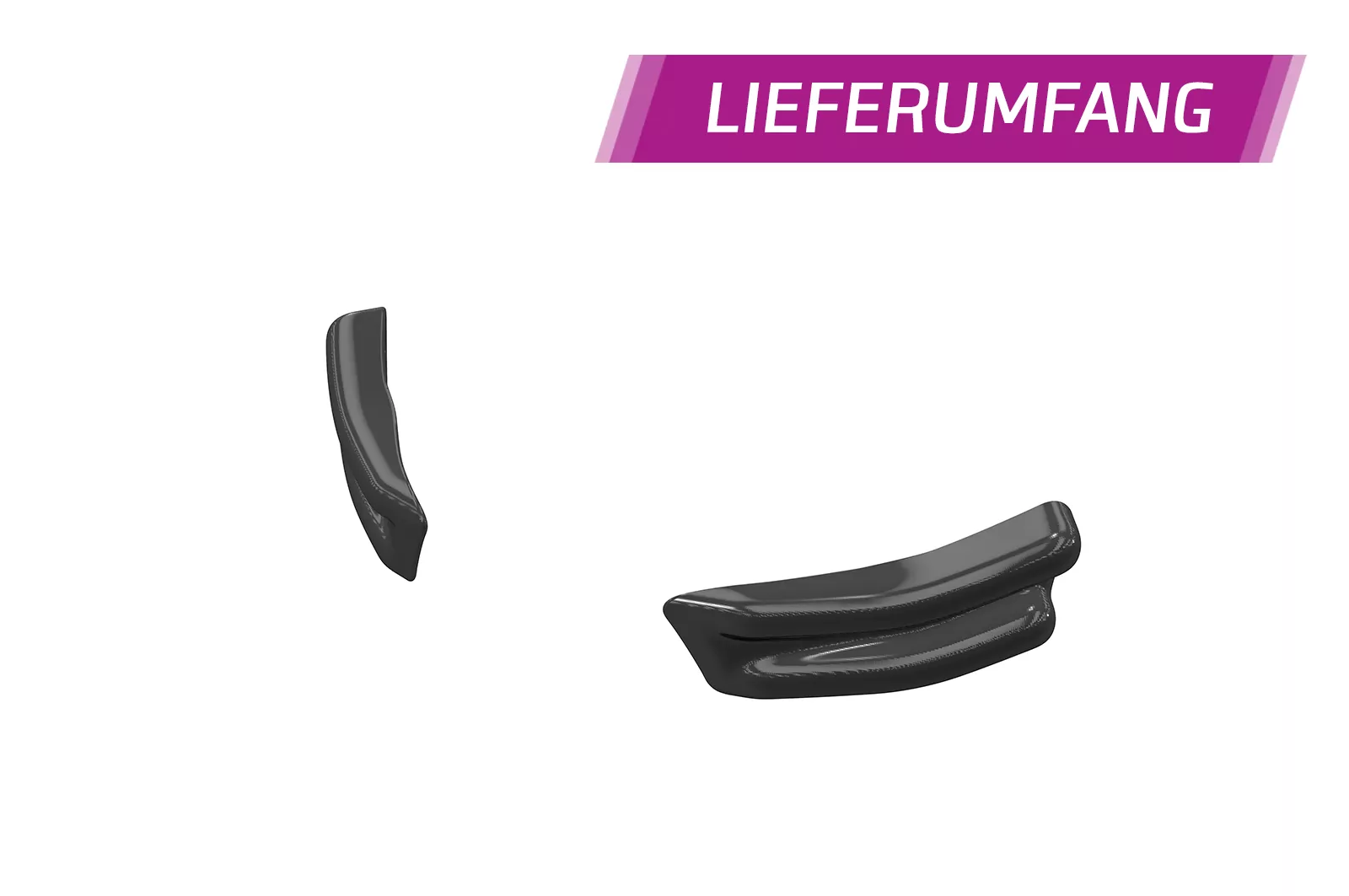 Performance Flaps für VW Golf 7 R FP018 Schwarz Strukturiert