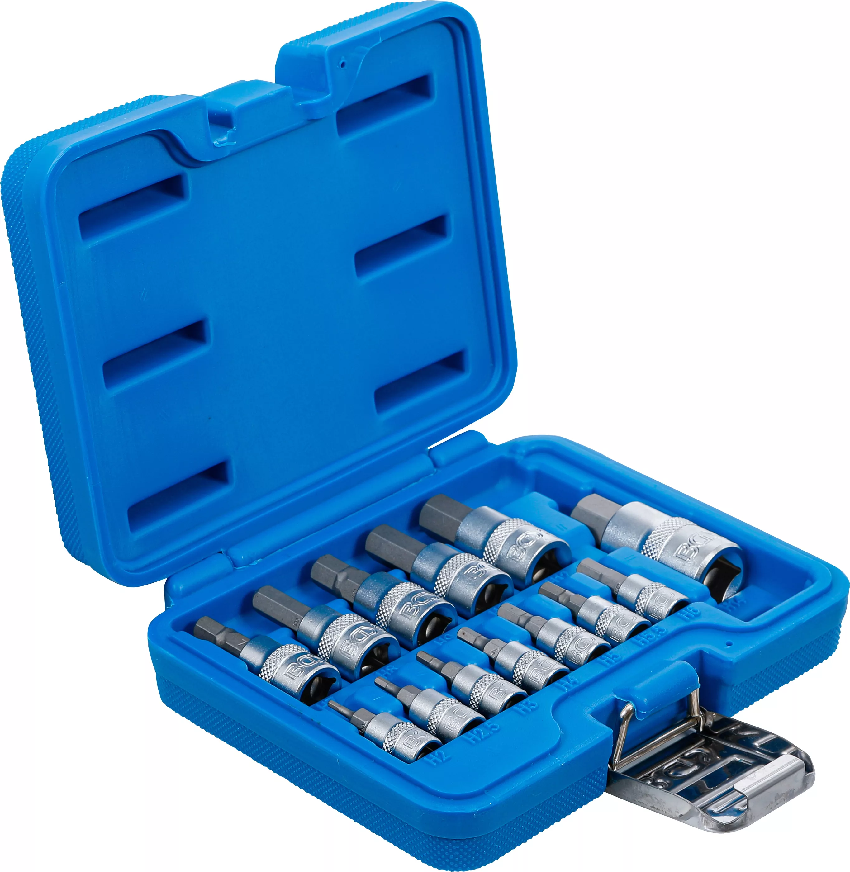 Bit-Einsatz-Satz | Antrieb Innenvierkant 6,3 mm (1/4") / 10 mm (3/8") / 12,5 mm (1/2") | Innensechskant 2 - 14 mm | 13-tlg.