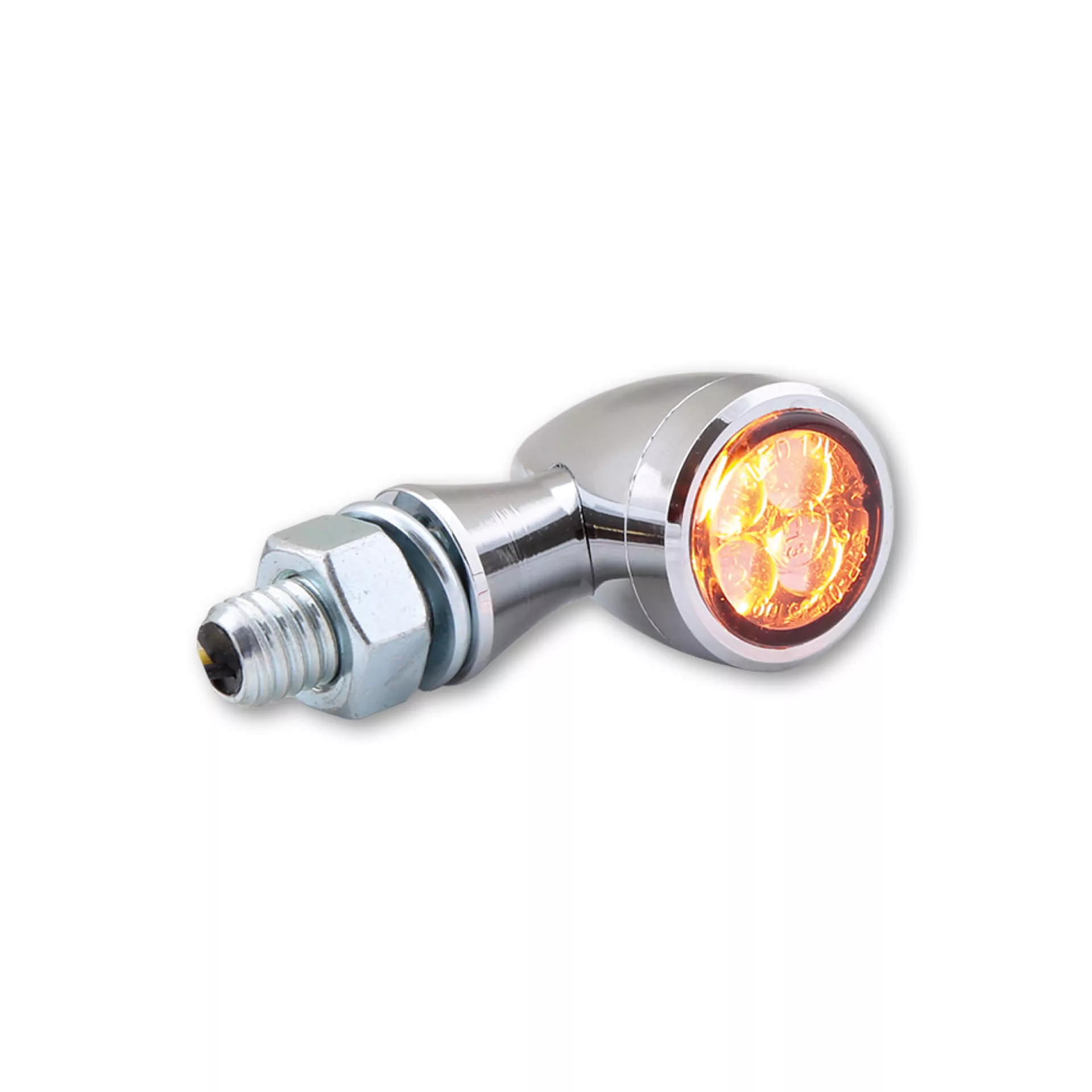 HIGHSIDER Smart Sixteen-Bullet LED Blinker Gehäuse Chrom / Linse Rauchgrau (Paar), Vorn & Hinten