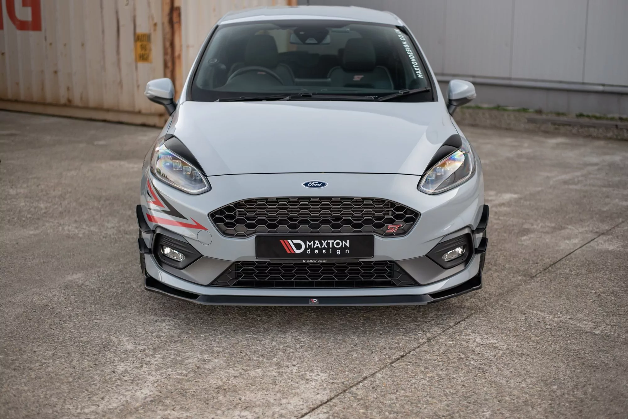Scheinwerfer Blenden Böser Blick Passend Für Ford Fiesta Mk8 ST / ST-Line / Standard Schwarz Hochglanz Schwarz Hochglanz
