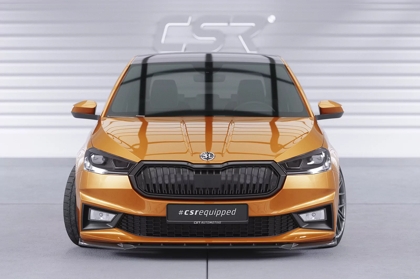 Cup-Spoilerlippe mit ABE für Skoda Fabia 4 CSL630 Schwarz Strukturiert