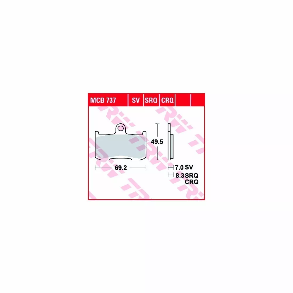 TRW LUCAS Bremsbelagsatz Hyper Carbon MCB737CRQ