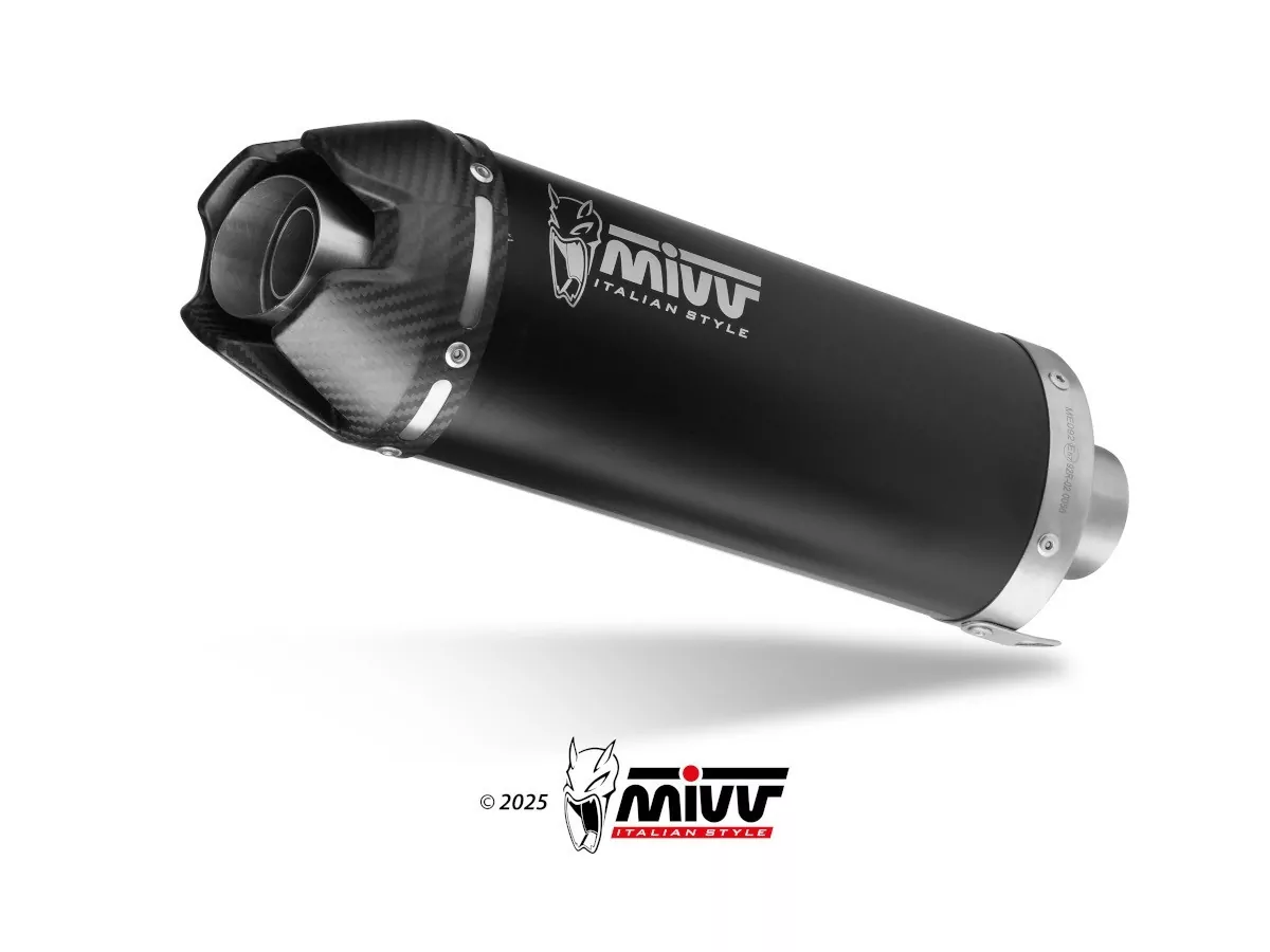 MIVV AK-1 Edelstahl Schwarz KAWASAKI Z 500-E 24-