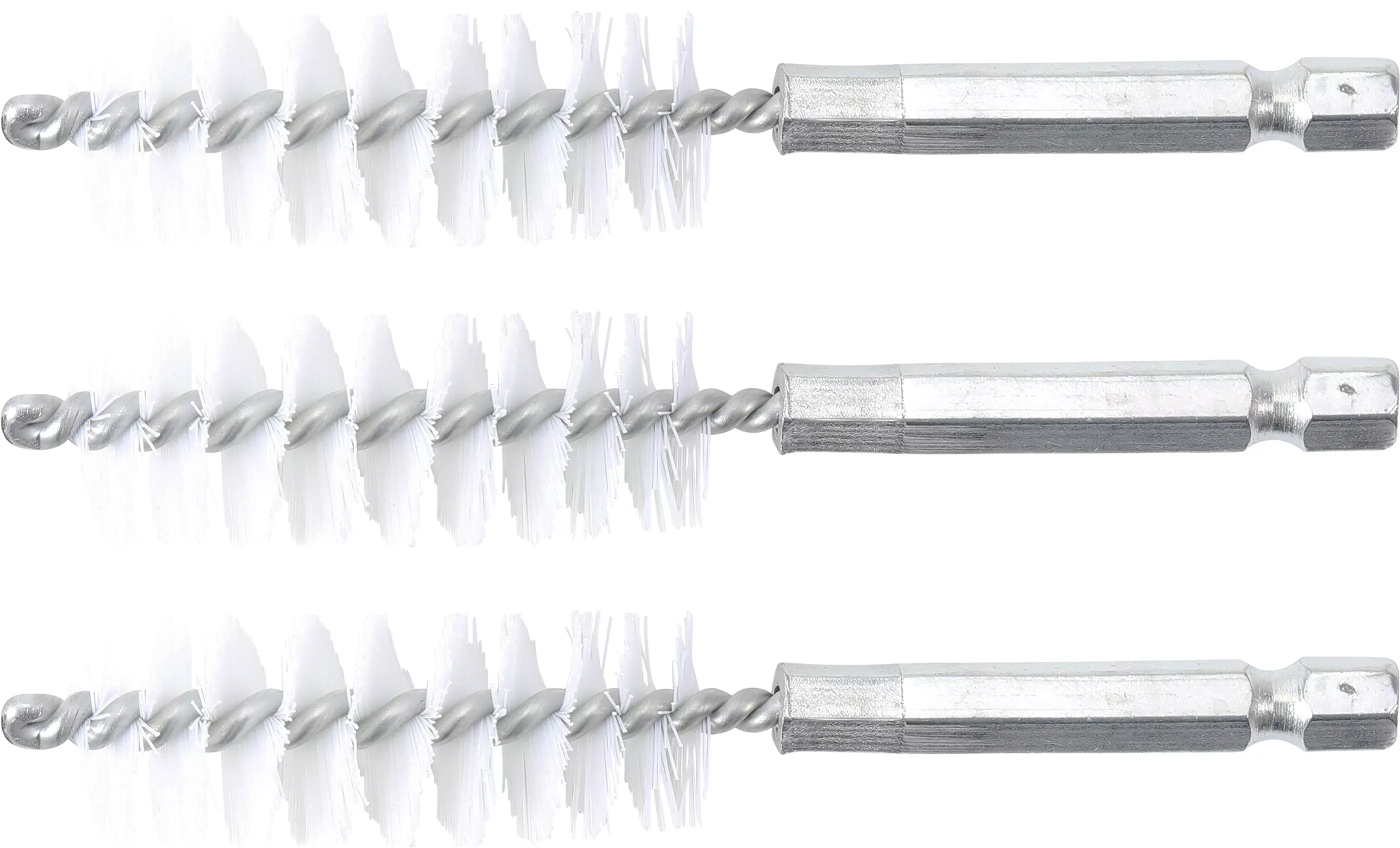 Nylonbürste | 17 mm | Antrieb Außensechskant 6,3 mm (1/4") | 3-tlg.