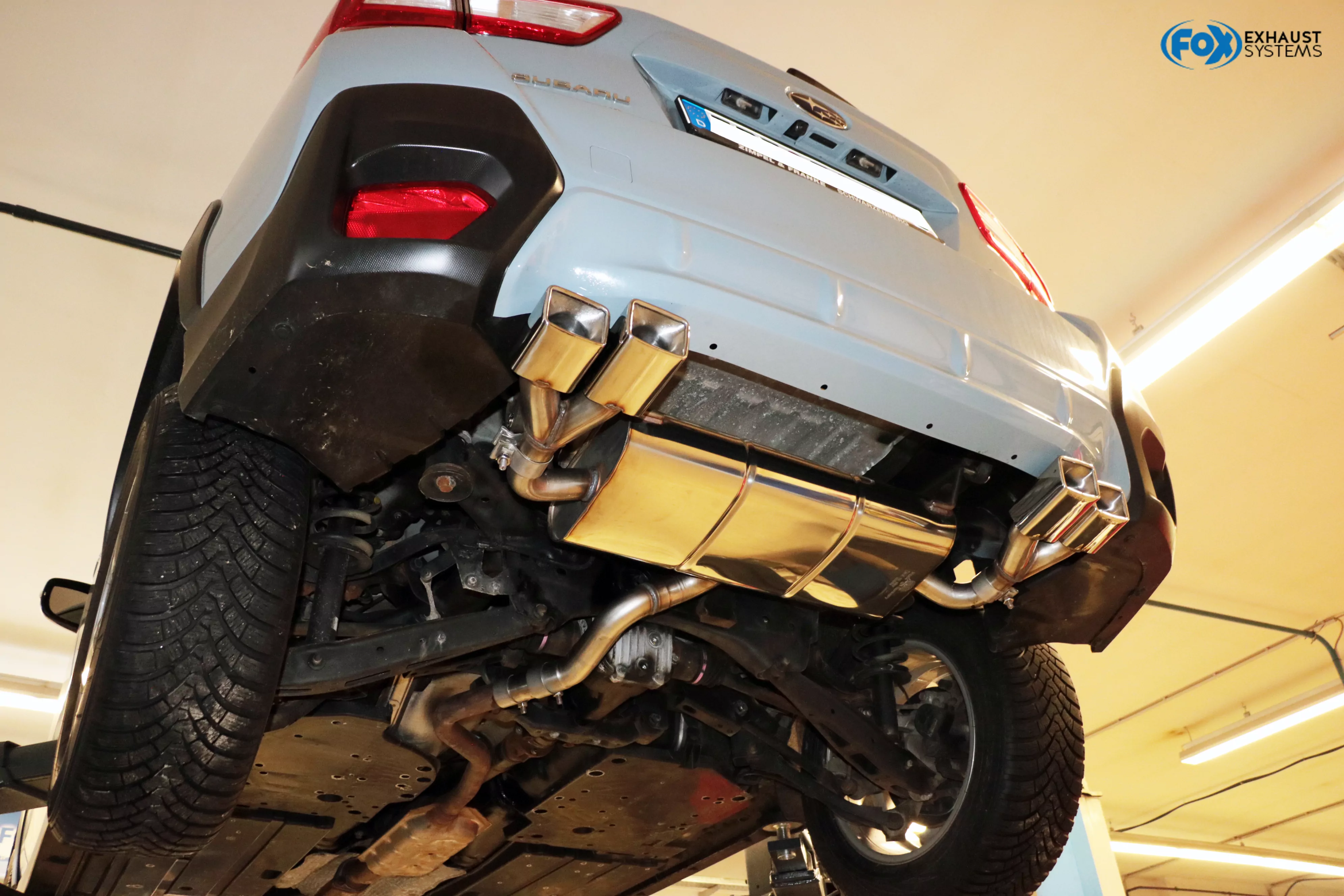 Subaru XV - G5  Endschalldämpfer quer Ausgang rechts/links - 4x Sonderendrohr