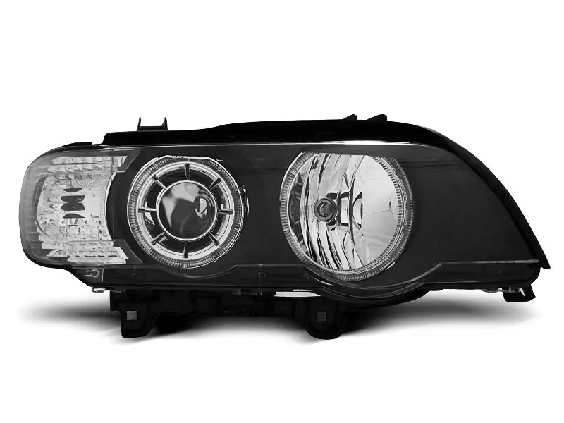 HEADLIGHTS ANGEL EYES LED BLACK fits BMW X5 E53 09.99-10.03
